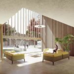 RENDER_ Espai d'espera interior_relació amb pati exterior